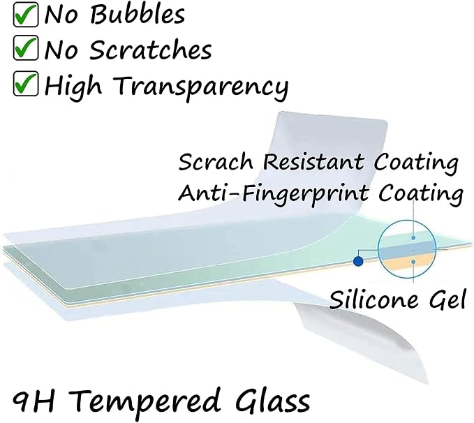 PCTC 3 Packs Tempered Glass Screen Protector Compatible - Image 2