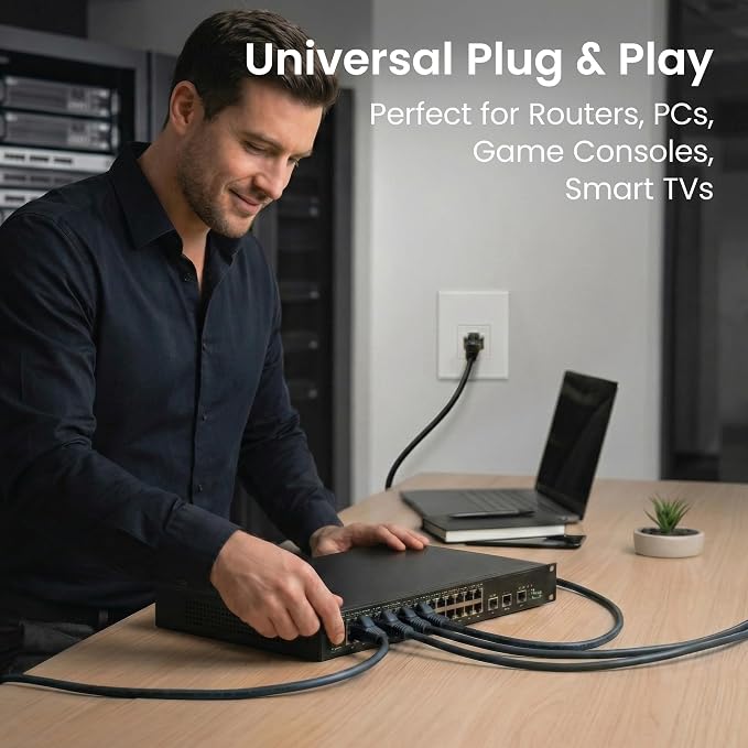 GEARit Cat 6 Ethernet Patch Cable 5 ft Black Cat6 Patch Cables 5ft - Image 8