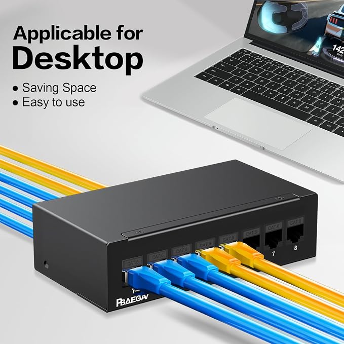 Patch Panel 8 Port with 8pcs Cat6 Keystone Jack【EC Listed】 UTP No Rust and - Image 5