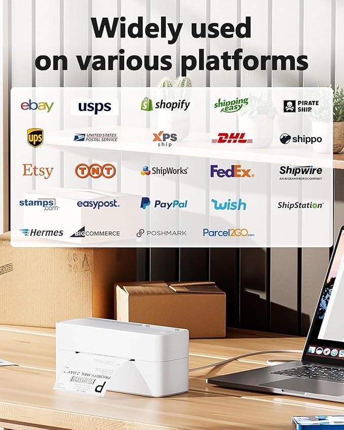 Phomemo Bluetooth Shipping Label Printer, 241BT 4X6 Wireless Thermal Label - Image 3