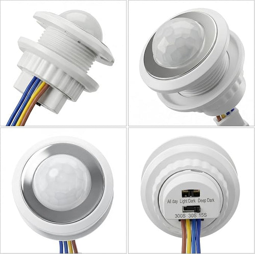 2 Pack PIR Motion Sensor Light Switch, AC 110-240V Adjustable LUX Light - Image 2