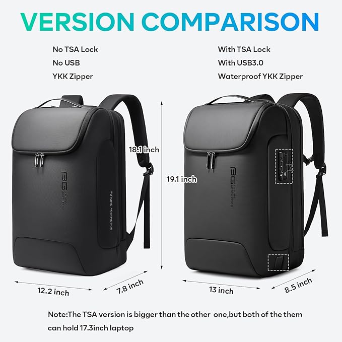 BANGE Men's Anti-Theft Backpack, Waterproof Fashion Travel Backpacks, High Tech - Image 9