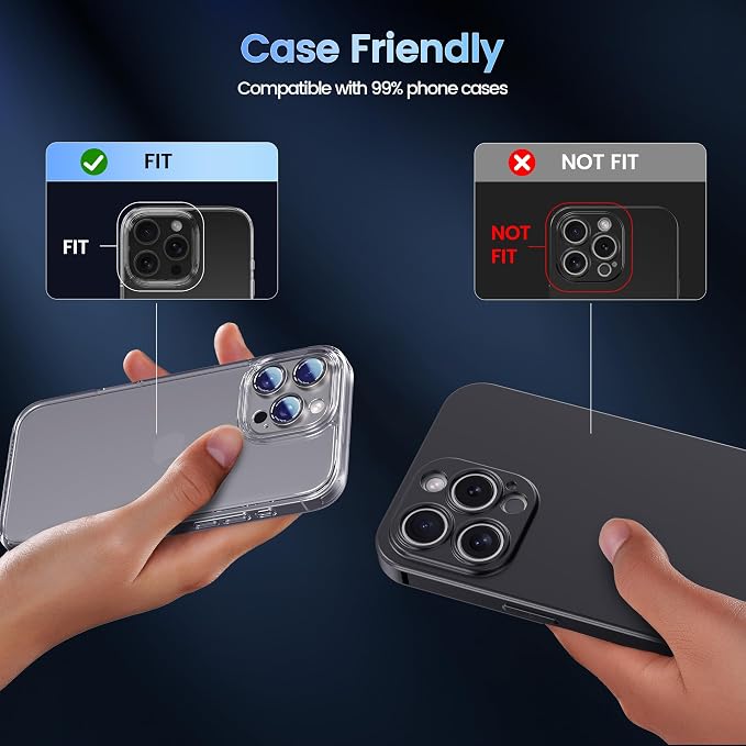 CACOE Camera Lens Protector for iPhone 14 Pro/14 Pro Max/16 Pro/16 Pro Max - Image 4