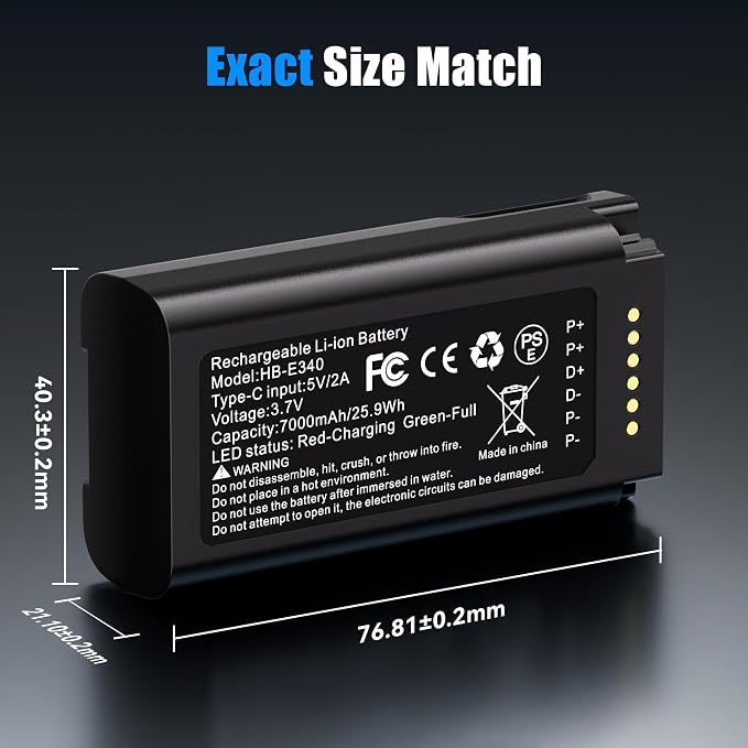 Fulpower 2-Pack 7000mAh High Capacity Rechargeable Battery Compatible - Image 8
