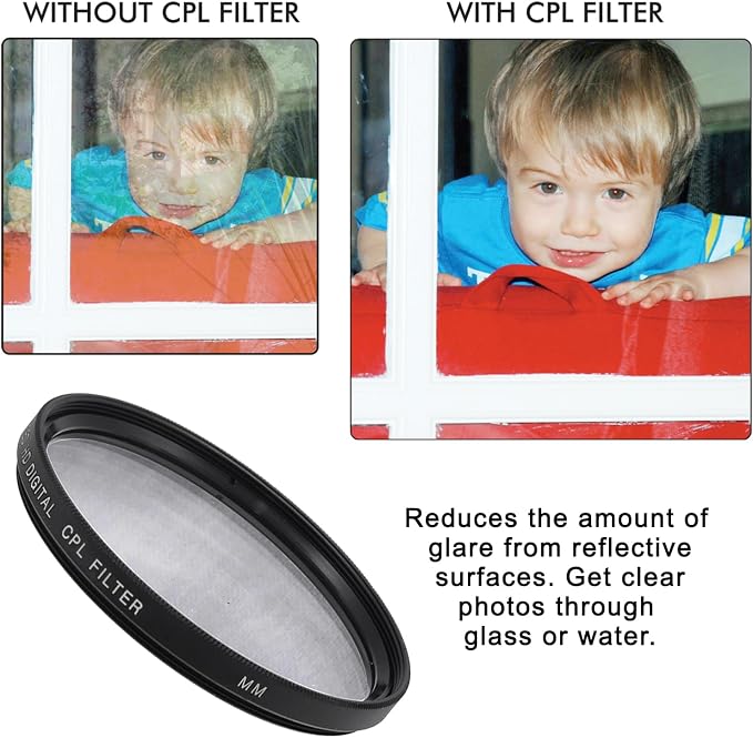 Pro Lens Filter Kit, Includes CPL, FL-D Filters - Image 5