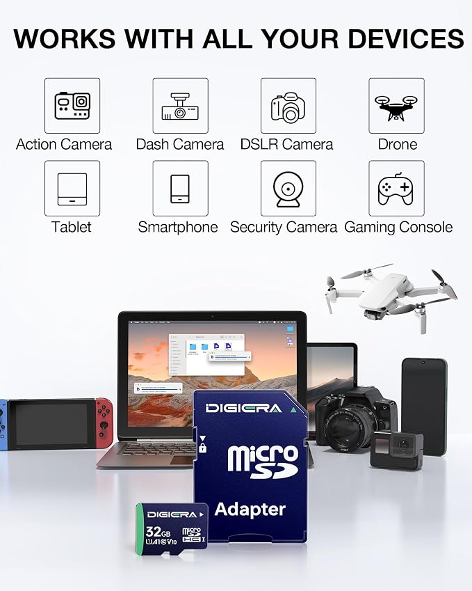 DIGIERA 32GB CT100 microSDHC UHS-I Memory Card - Image 3