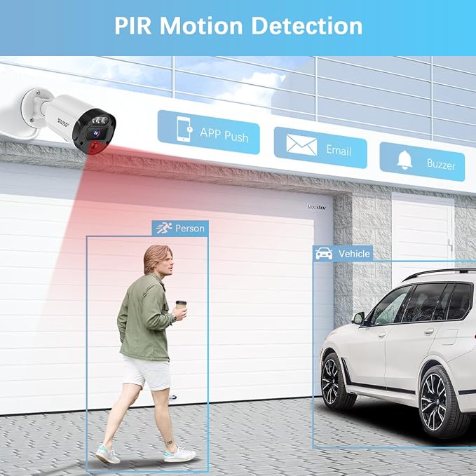 【130° Ultra Wide-Angle & 2-Way Audio】 Outdoor Wired Security Camera System - Image 6