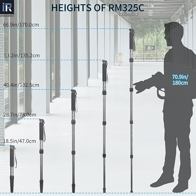 Carbon Fiber Camera Monopod INNOREL RM325C Professional Portable Compact - Image 5