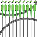 10-Pack - 5m SC/APC to SC/APC Fiber Optic Internet Cable, Armored Single Mode by Bangun