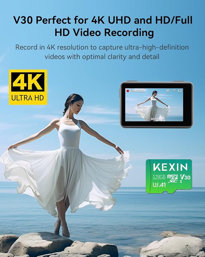 KEXIN 128GB Micro SD Card with Adapter - Image 2