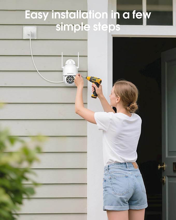 ARCCTV 2K Security Cameras Outdoor, 360°Pan-Tilt View 2.4G/5G WiFi Security - Image 6