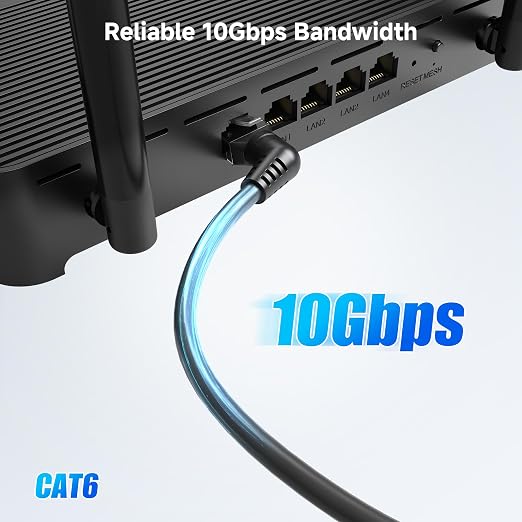 Cable Matters 10Gbps Rotatable Cat 6 Ethernet Cable - 20ft - Image 2
