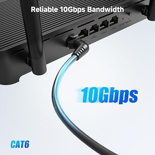 Cable Matters 2-Pack 10Gbps Rotatable Cat 6 Ethernet Cable - 3ft - Image 2