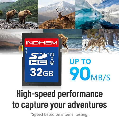 32GB SD Card, C10 SDHC UHS-I Memory Cards U1 Class 10 High-Speed Full 4K HD - Image 2