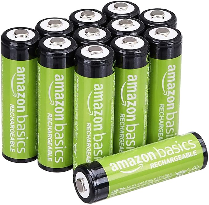 Amazon Basics 12-Pack Rechargeable AA NiMH Batteries, 2000 mAh, Low Self - Image 2