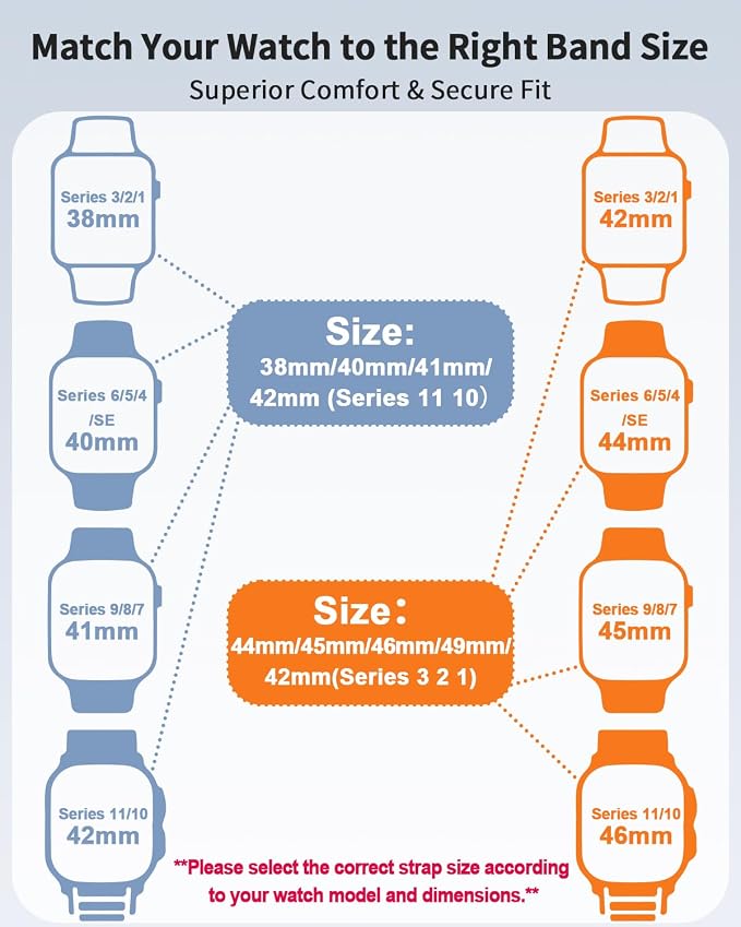 Stretchy Band Compatible with Apple Watch Bands 44mm 45mm 46mm 49mm 42mm 41mm - Image 10