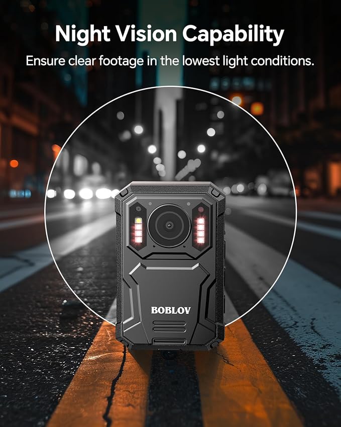 BOBLOV KJ23Pro 2K Body Camera, 256GB Body Worn Camera - Image 6