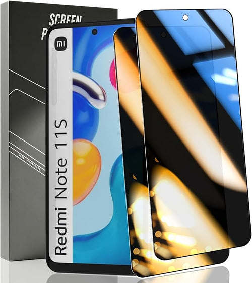 2 Pack Privacy Tempered Glass for Xiaomi Redmi Note 11S 5G Screen Protector by Unknown