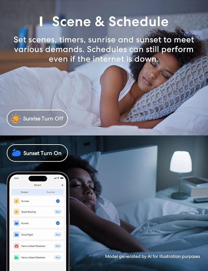 meross Smart RGBWW WiFi LED Bulbs, Apple HomeKit Compatible, 60W Equivalent - Image 4