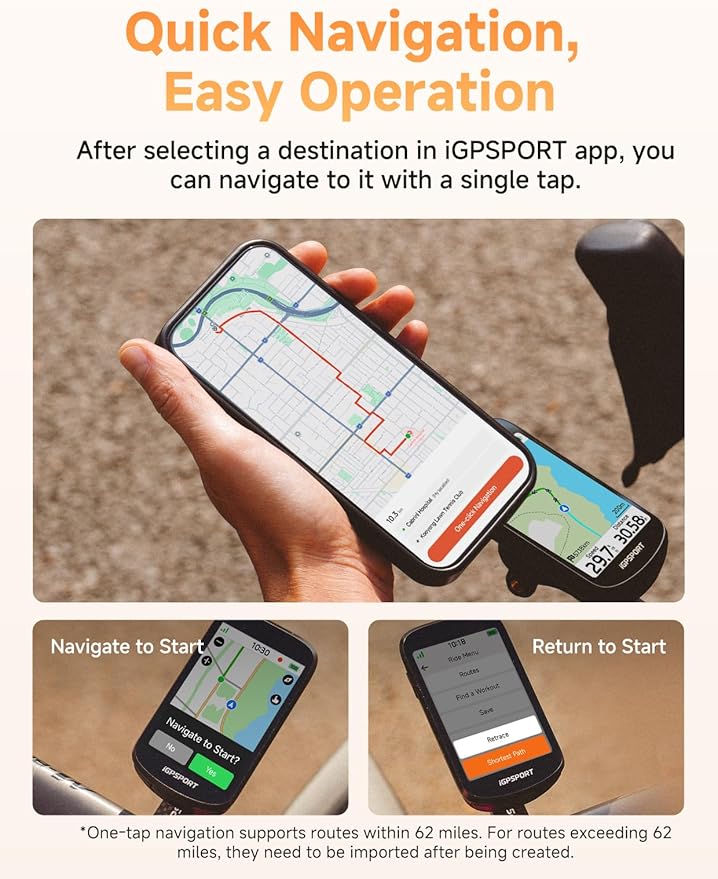 iGPSPORT BSC500 GPS Bike Computer, 3.3'' Touchscreen MAP & Voice Navigation - Image 4