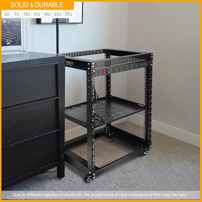 RIVECO 9U Open Frame Server Rack - Image 5