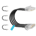 Cat6 Slim Patch Cables 2 Feet 10-Pack Black, Cat6a Patch Cables 10Gbps 550MHz by Unknown