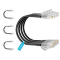 Cat6 Slim Patch Cables 7 Feet 10-Pack Black, Cat6a Patch Cables 10Gbps 550MHz by Unknown