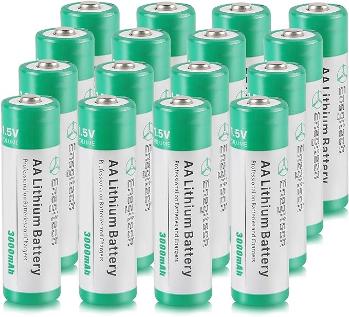 Enegitech AA Lithium Battery, 3000mAh 1.5V Double A Lithium Battery by Enegitech