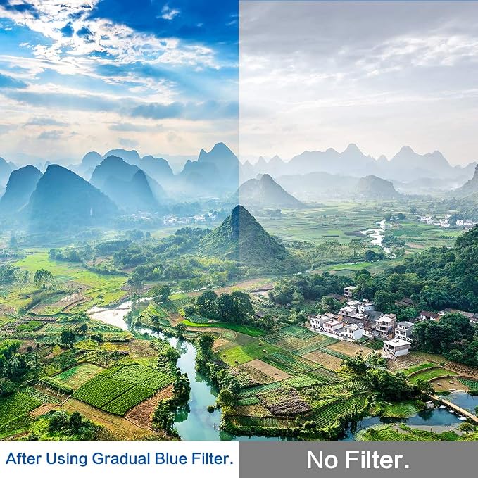 62mm Graduated Color Filters Kit 9 Pieces Gradual Colour Lens Filter Kit Set - Image 4