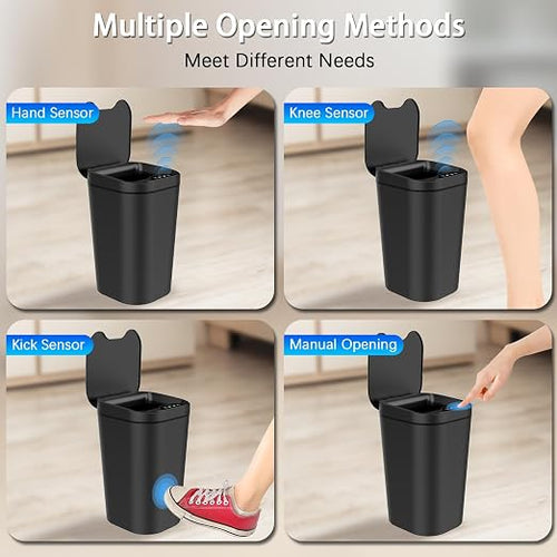 2 Pack Automatic Small Bathroom Trash Can - Image 2