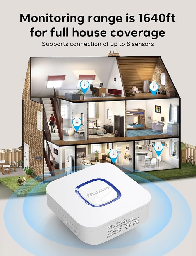 MAXCIO Wi-Fi Water Leak Detector, Smart Water Wireless Sensor - Image 3