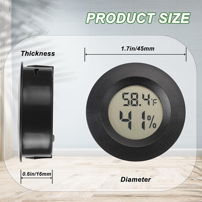Mini Hygrometer Thermometer Digital Humidity Meter Indoor/Outdoor Humidity - Image 2