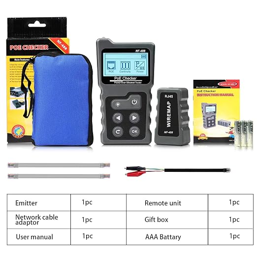 Network Cable Tester, VXSCAN NF-488 POE Cable Tester - Image 8