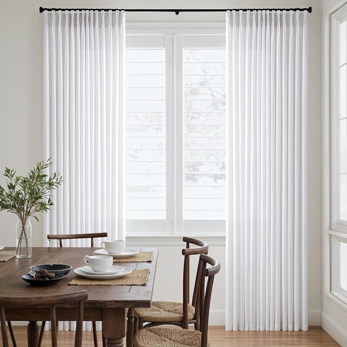 Memory Trained Pinch Pleated Curtains 84 Inches Long, Viral Linen Pinch Pleat - Image 4