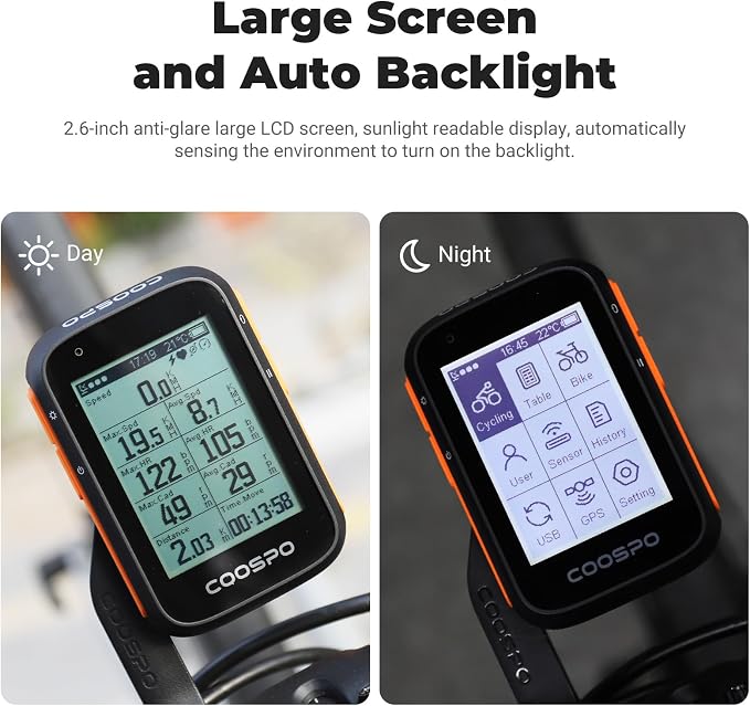 COOSPO Bike Computer Wireless GPS, Bike Speedometer - Image 8