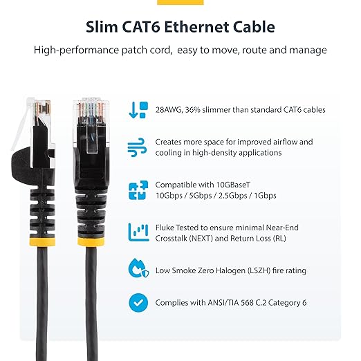 StarTech.com 6ft Purple Slim CAT6 Ethernet Cable, Snagless RJ45, 28AWG Pure - Image 2
