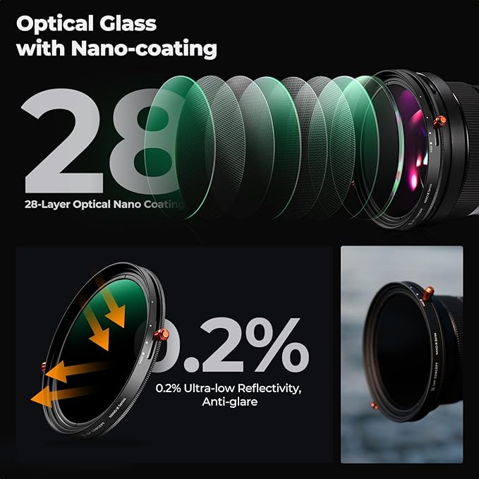 K&F CONCEPT 95mm Variable Fader ND2-ND32 ND Filter and CPL Circular Polarizing - Image 5