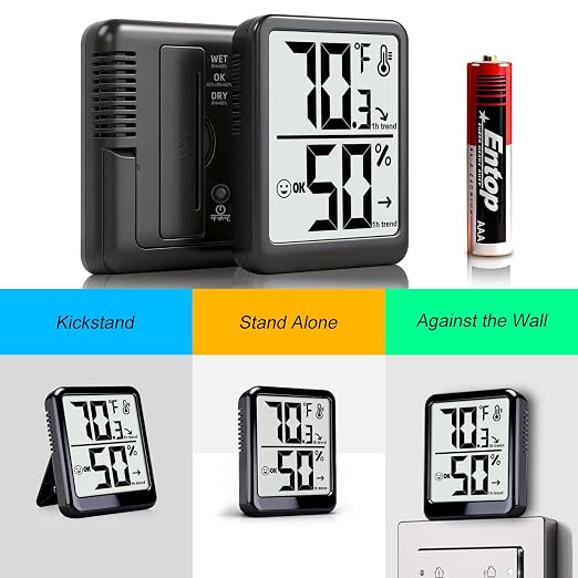 Room Thermometer Indoor Hygrometer Humidity Meter Gauge Digital Temperature and - Image 5