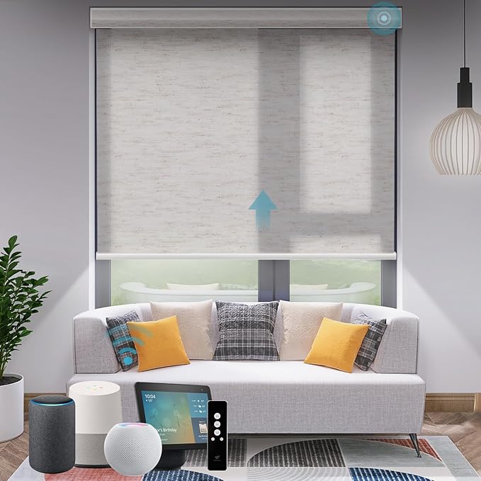 SmartWings Motorized Light Filtering Shades, Work - Image 3