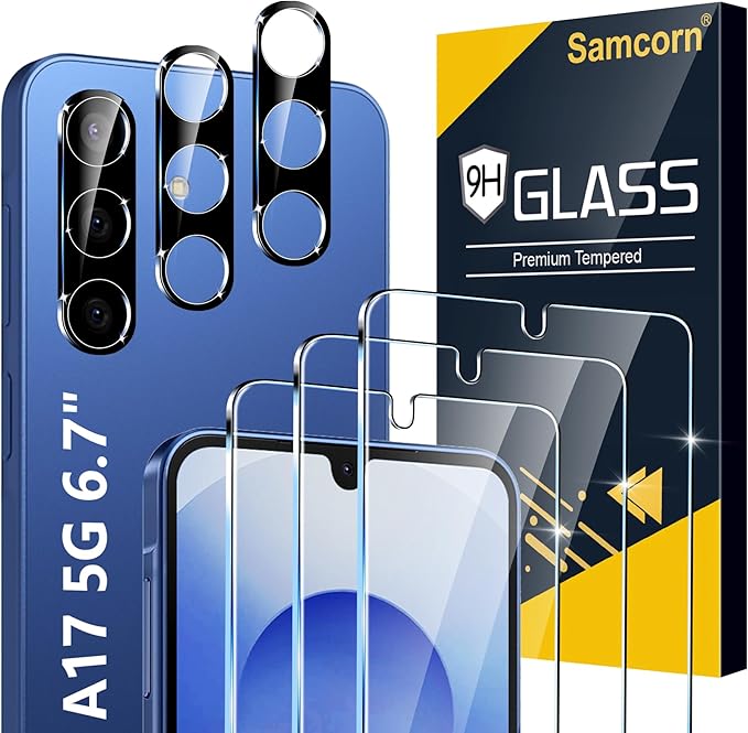 Pack Galaxy A17 5G Screen Protector, HD Clear Tempered Glass, Fingerprint Unlock by Unknown