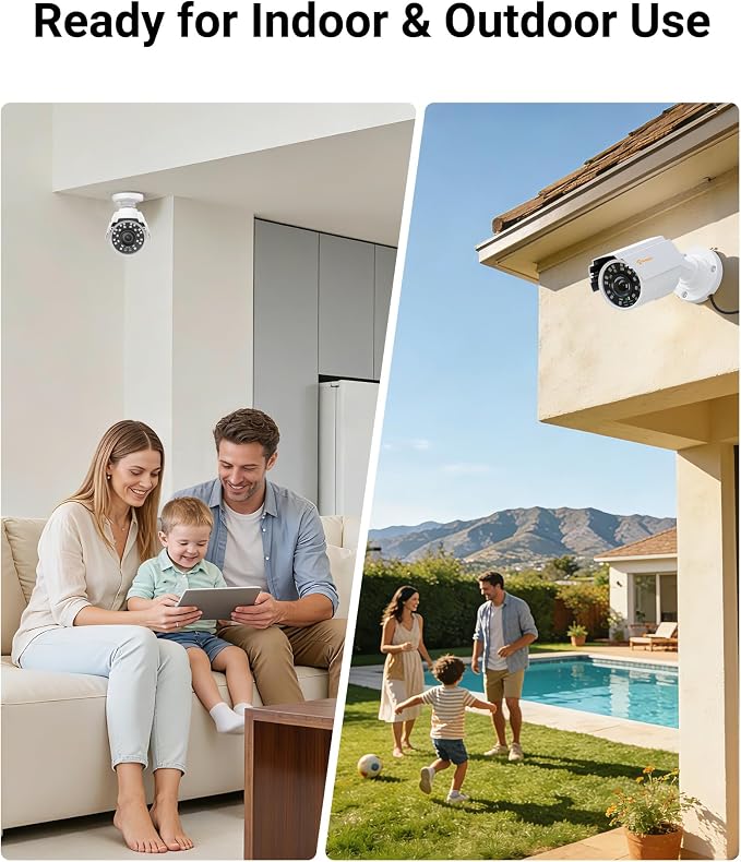 Anlapus 4 Pack 1080P HD Security Cameras, IP66 Weatherproof, 80ft Night Vision - Image 7