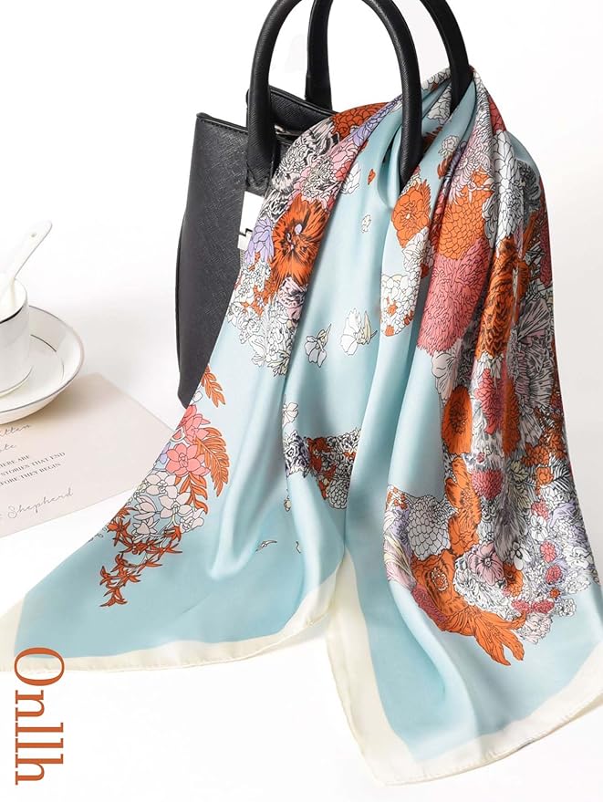 Silky Scarf for Women Lightweight Satin Bandanas Neck Hair Wrap For Sleeping - Image 4