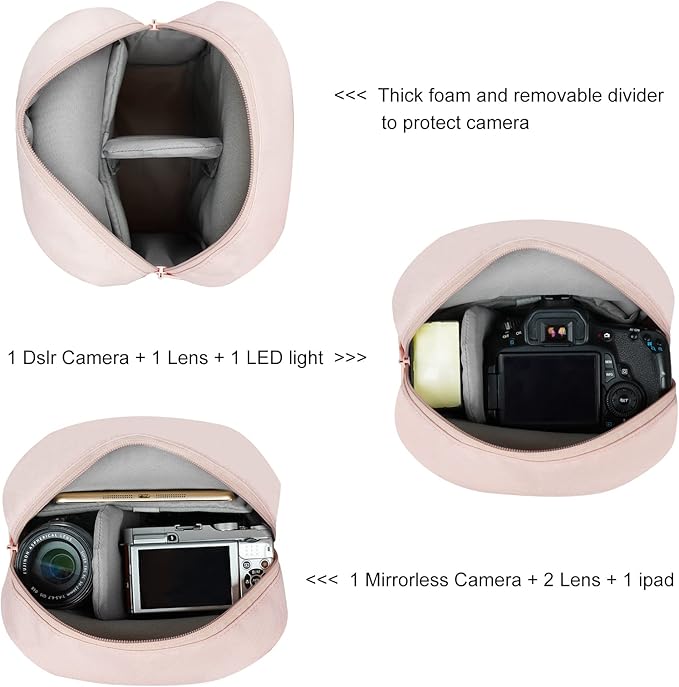 TULLIO Women Camera Bag, Small Lightweight Camera Sling Bag Waterproof - Image 5