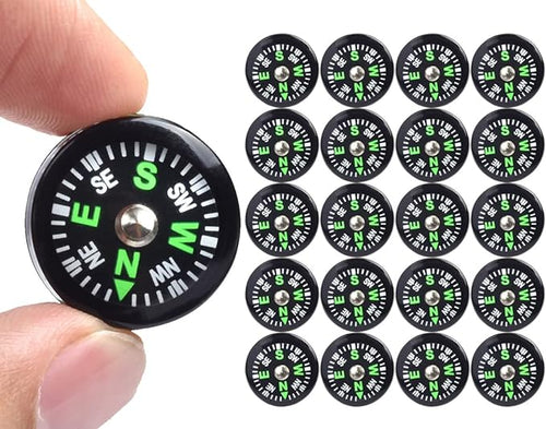 20 Pack Button Compass Mini Pocket Oil Filled Compass Dia. 20mm | by ZoloAJay