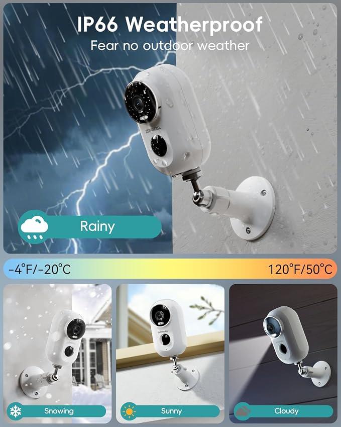 ZUMIMALL Solar Security Cameras Wireless Outdoor, 2K Outdoor Camera Wireless - Image 5