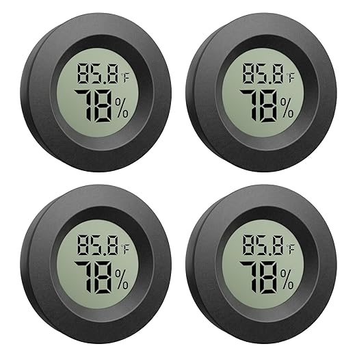 4-Pack Mini Hygrometer Thermometer, Digital LCD Humidity Meter Indoor/Outdoor by Unknown
