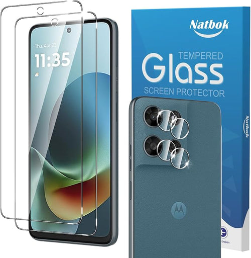 2+2 Pack for Moto G Play 2026 Screen Protector by Natbok