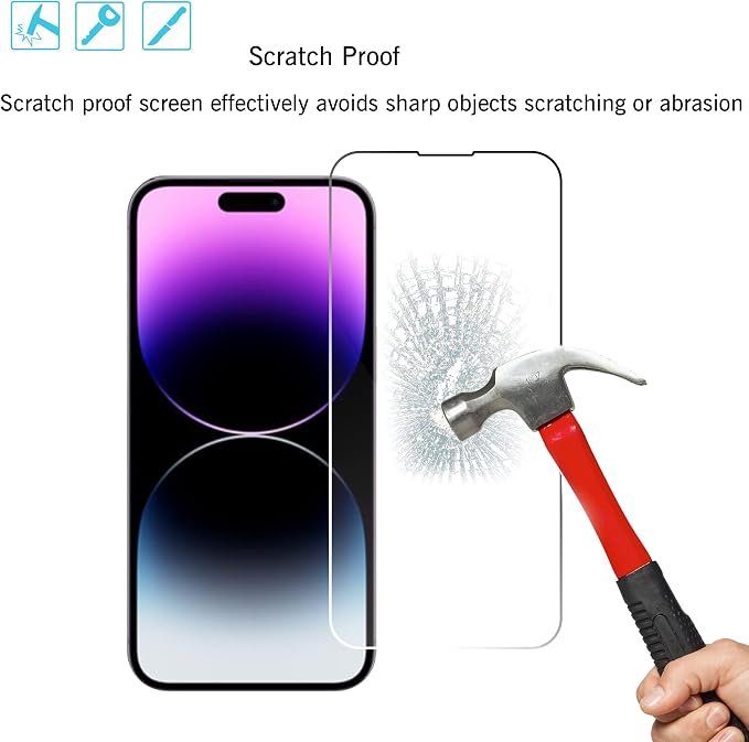 Ailun Screen Protector for iPhone 14 / iPhone 14 Pro Display 3 Pack Tempered - Image 3