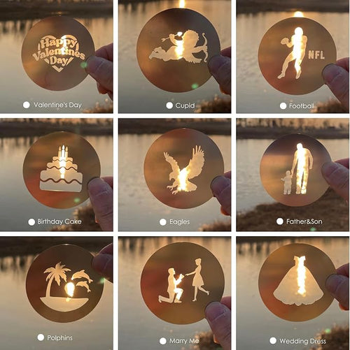 20Pcs Unique Round Gobos Kit for Optical Snoot, 66mm/2.6in Metal Plate Patterns - Image 2