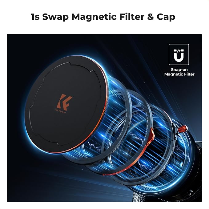 K&F CONCEPT 49mm Magnetic 1s Swap 5-Pack: CPL + VND2-32 + Black Diffusion 1/4 + - Image 3
